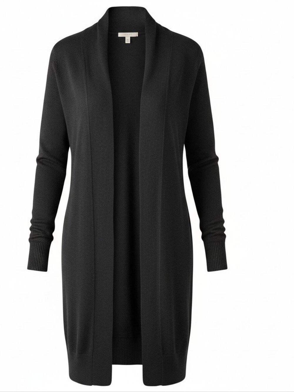 a new day Black Open-Front Long Women's Cardigan